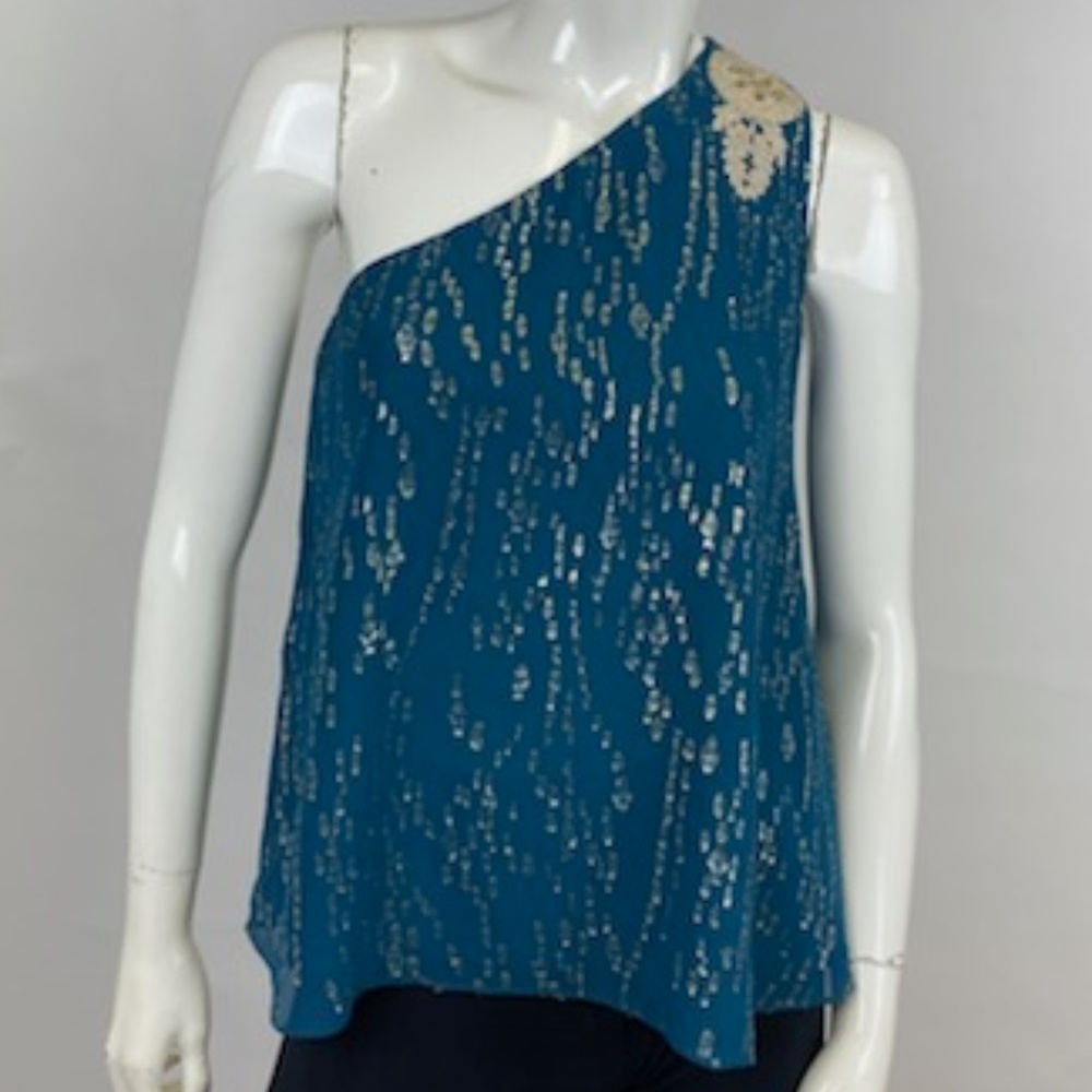 Lilly Pulitzer - One Shoulder Silk Top
